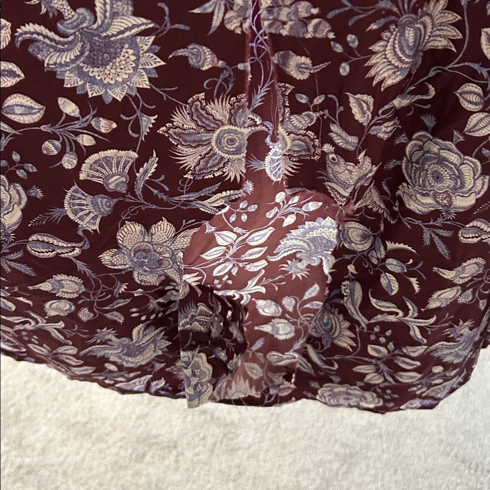 Derek Lam Purple Floral Long Sleeve Dress *torn* - Picture 11 of 14